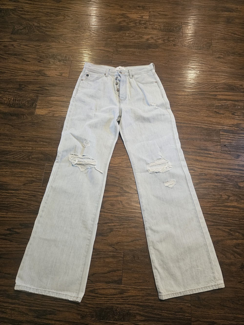 KanCan Light Blue High-Rise Distressed Jeans